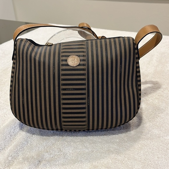 Fendi Striped Canvas Hobo - Picture 3 of 10